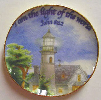 Dollhouse Miniature Light Of The World Platter